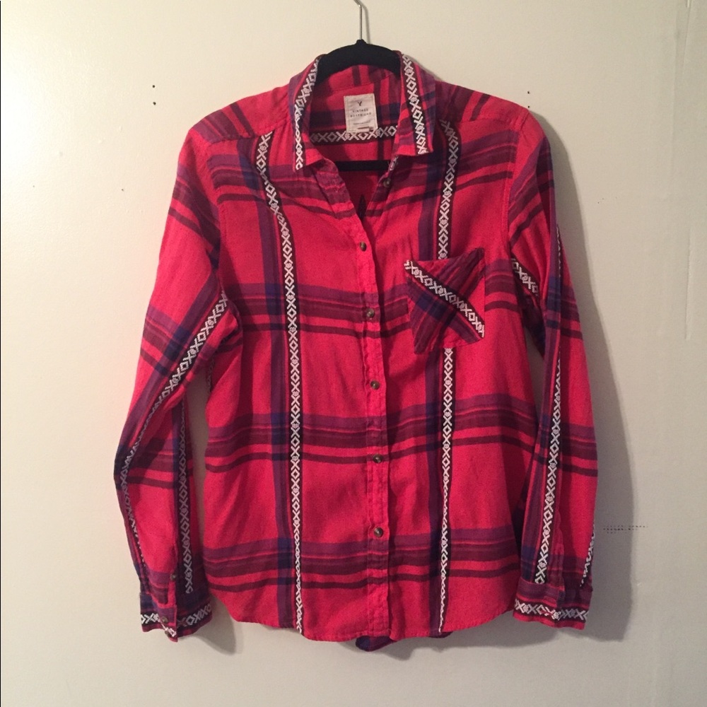 Cute pink plaid shirt